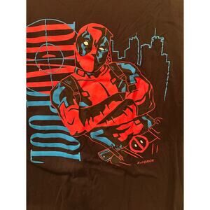 Disney Marvel Neff Collaboration Deadpool X-Force Black Tee L